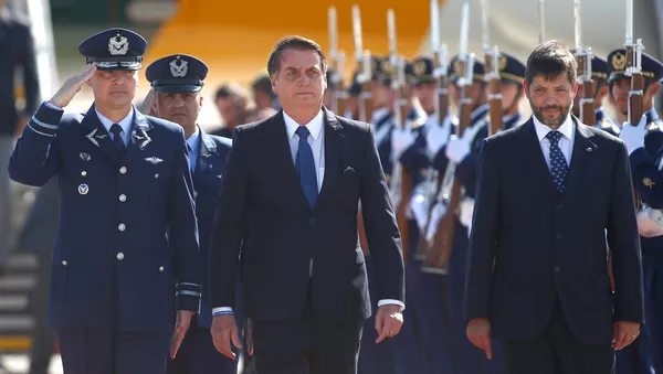 Presidente de Brasil, Jair Bolsonaro, llega a Chile