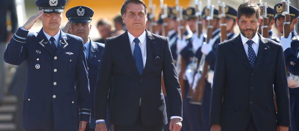 Presidente de Brasil, Jair Bolsonaro, llega a Chile - Sputnik Mundo