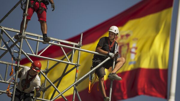 Trabajadores constructores en España (archivo) - Sputnik Mundo