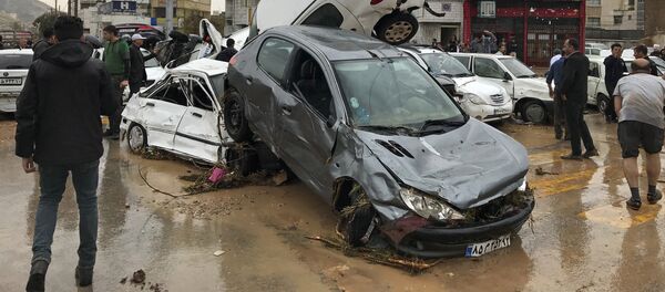 Consecuencias de inundaciones en la ciudad de Shiraz, Irán Consecuencias de inundaciones en la ciudad de Shiraz, Irán - Sputnik Mundo