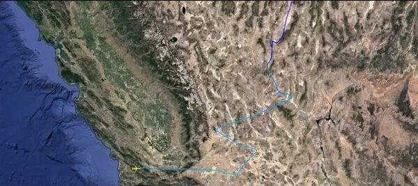 Ruta tomada por el Tu-154M LK-1 en EEUU - Sputnik Mundo