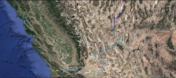 Ruta tomada por el Tu-154M LK-1 en EEUU Ruta tomada por el Tu-154M LK-1 en EEUU - Sputnik Mundo