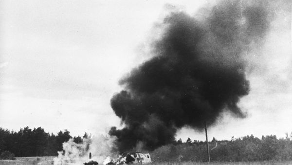 El derribo de un avión nazi Messerschmitt El derribo de un avión nazi Messerschmitt - Sputnik Mundo