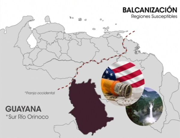 Guayana, regiones suceptibles de la balcanización en el mapa Guayana, regiones suceptibles de la balcanización en el mapa - Sputnik Mundo