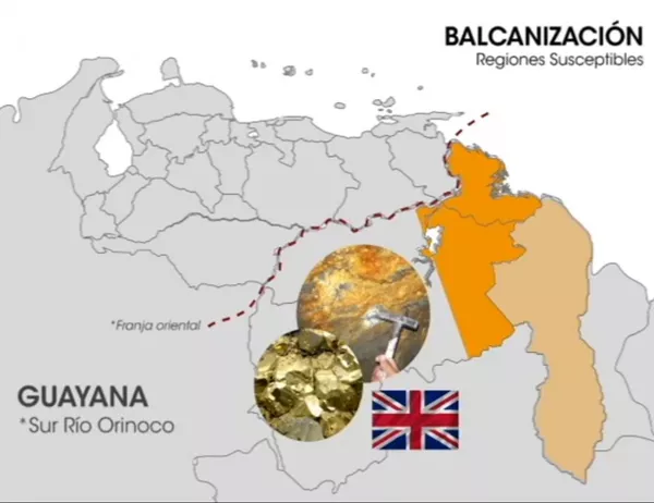 Guayana, regiones suceptibles de la balcanización en el mapa Guayana, regiones suceptibles de la balcanización en el mapa - Sputnik Mundo