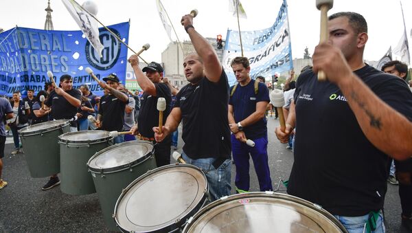 Protestas en Buenos Aires contra el Gobierno argentino - Sputnik Mundo