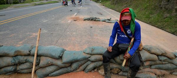 Los indígenas bloquean la vía Panamericana en Colombia - Sputnik Mundo