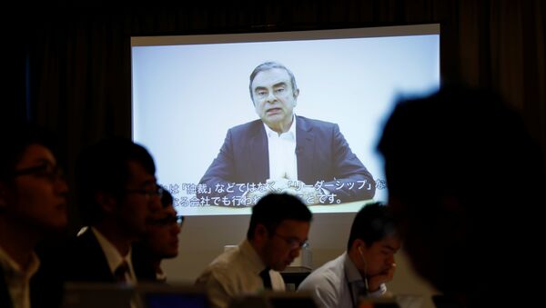 Reproducción de vídeo de Carlos Ghosn, exjefe del consorcio automovilístico Nissan - Sputnik Mundo