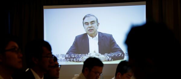 Reproducción de vídeo de Carlos Ghosn, exjefe del consorcio automovilístico Nissan - Sputnik Mundo