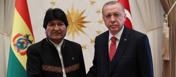 El presidente de Bolivia, Evo Morales y el presidente de Turquía, Recep Tayyip Erdogan - Sputnik Mundo