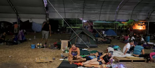 Migrantes centroamericanos en Mapastepec, Chiapas, México Migrantes centroamericanos en Mapastepec, Chiapas, México - Sputnik Mundo