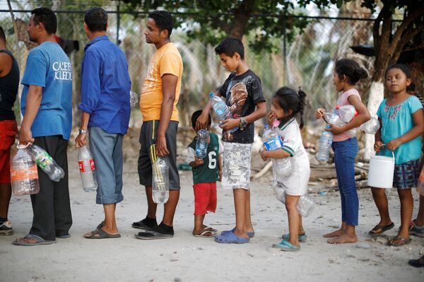 Migrantes centroamericanos en Mapastepec, Chiapas, México - Sputnik Mundo
