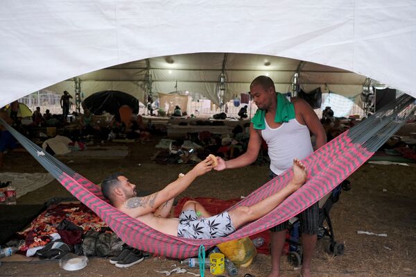 Migrantes centroamericanos en Mapastepec, Chiapas, México - Sputnik Mundo