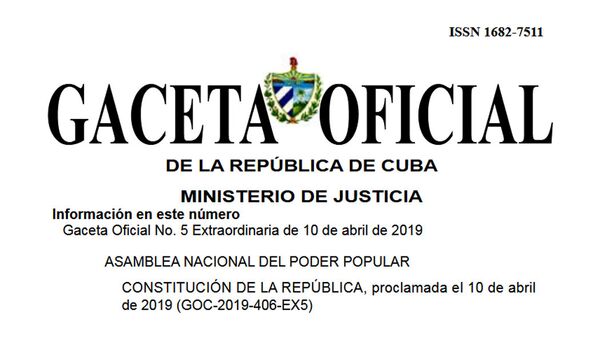 Portada de la Gaceta Oficial de Cuba Portada de la Gaceta Oficial de Cuba - Sputnik Mundo