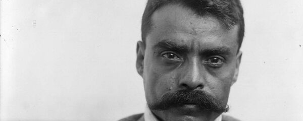 El líder revolucionario mexicano Emiliano Zapata en 1914 - Sputnik Mundo