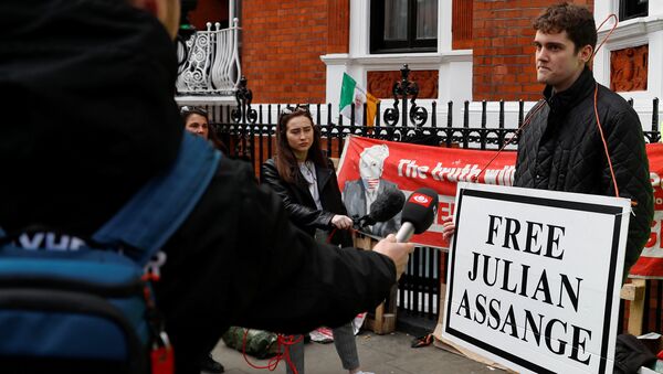 Activistas piden la liberación de Julian Assange - Sputnik Mundo