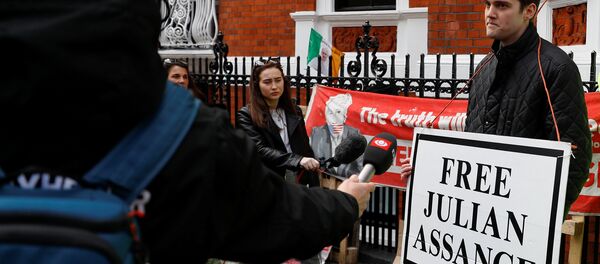 Activistas piden la liberación de Julian Assange - Sputnik Mundo