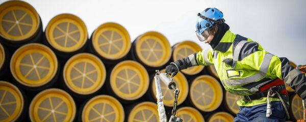 La construcción del gasoducto Nord Stream 2 (archivo) - Sputnik Mundo