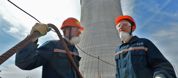 Construcción de la Central nuclear de Bielorrusia (archivo) Construcción de la Central nuclear de Bielorrusia (archivo) - Sputnik Mundo