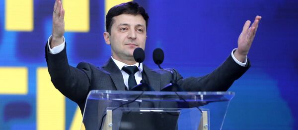 Volodímir Zelenski, candidato a la presidencia de Ucrania - Sputnik Mundo