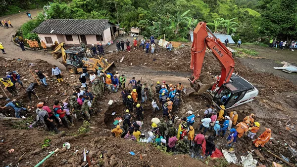 Deslizamiento de tierra en Cauca - Sputnik Mundo