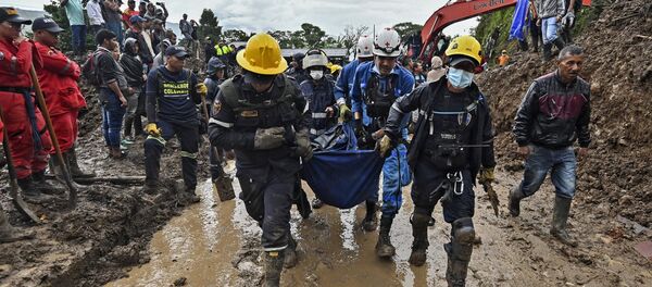Deslizamiento de tierra en Cauca, Colombia Deslizamiento de tierra en Cauca, Colombia - Sputnik Mundo