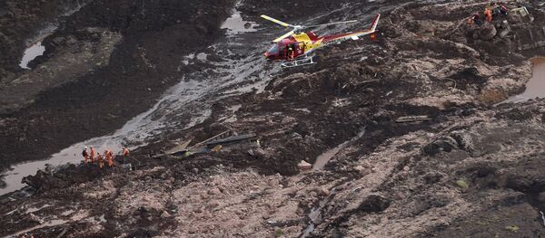 Destrozos provocados por la avalancha de lodo en Brumadinho en 2019 (foto de archivo) - Sputnik Mundo
