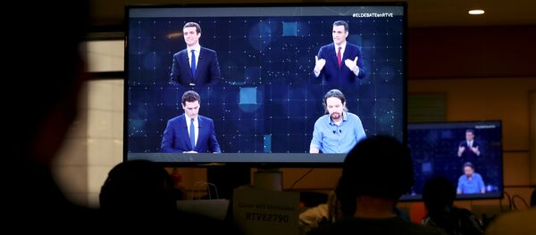 El debate entre los cuatro candidatos a la presidencia del Gobierno de España - Sputnik Mundo
