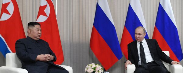 El líder de Corea del Norte, Kim Jong-un, y el presidente de Rusia, Vladímir Putin El líder de Corea del Norte, Kim Jong-un, y el presidente de Rusia, Vladímir Putin - Sputnik Mundo