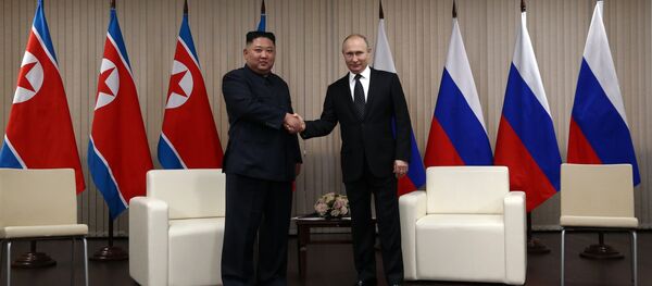 El líder de Corea del Norte, Kim Jong-un, y el presidente de Rusia, Vladímir Putin El líder de Corea del Norte, Kim Jong-un, y el presidente de Rusia, Vladímir Putin - Sputnik Mundo