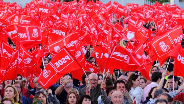 Banderas del PSOE  - Sputnik Mundo