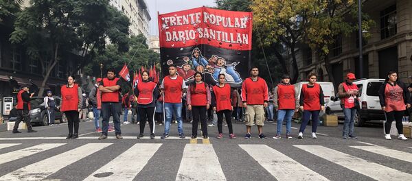 Algunos movimientos de la izquierda argentina participaron del paro contra el Gobierno - Sputnik Mundo