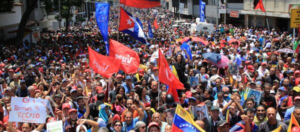Las manifestaciones en Venezuela Las manifestaciones en Venezuela - Sputnik Mundo