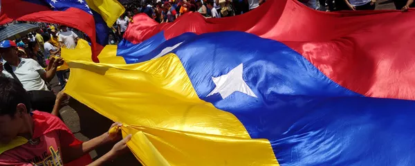 Personas con bandera de Venezuela Personas con bandera de Venezuela - Sputnik Mundo
