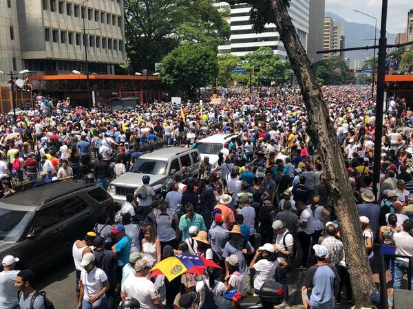 La marcha opositora en Caracas, Venezuela - Sputnik Mundo