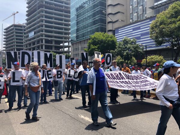 La marcha opositora en Caracas, Venezuela - Sputnik Mundo