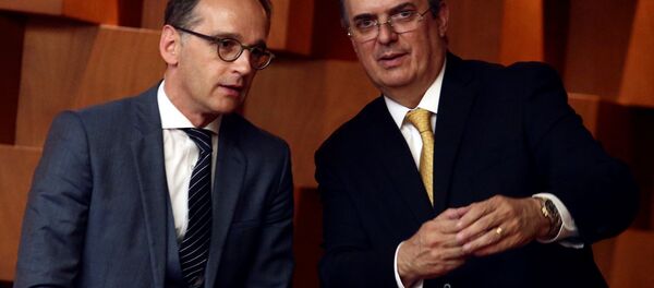El ministro federal de Relaciones Exteriores de Alemania, Heiko Maas, y el canciller de México, Marcelo Ebrard - Sputnik Mundo