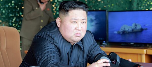 Kim Jong Un, líder de Corea del Norte, supervisa una prueba de misiles - Sputnik Mundo