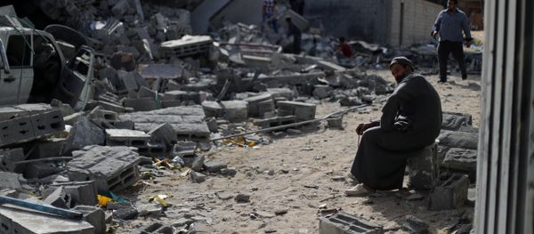 Situación en la Franja de Gaza tras un ataque israelí Situación en la Franja de Gaza tras un ataque israelí - Sputnik Mundo