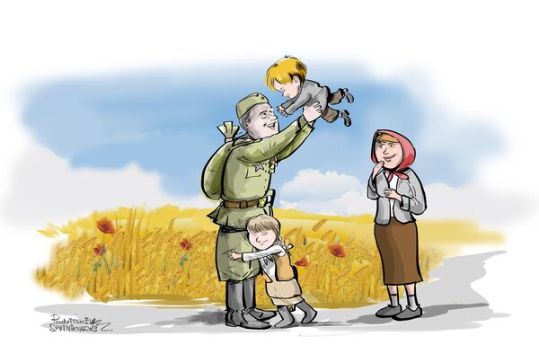 Sputnik da las gracias a los veteranos de la Gran Guerra Patria (imágenes) - Sputnik Mundo