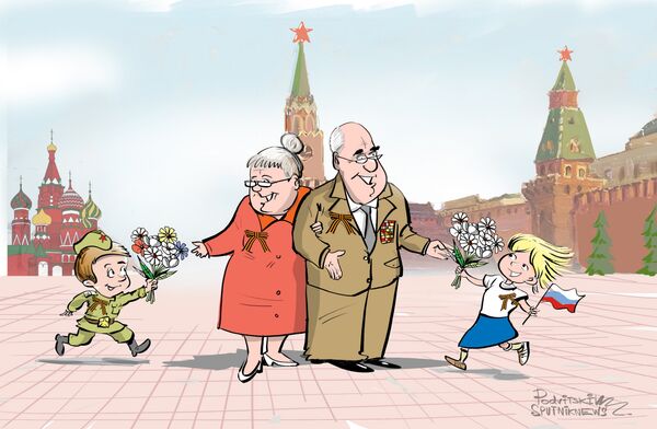 Sputnik da las gracias a los veteranos de la Gran Guerra Patria (imágenes) - Sputnik Mundo