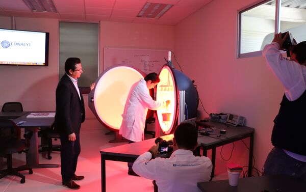 Ernesto Olvera es el jefe del equipo que intenta buscar la manera de cultivar vegetales frescos en el espacio - Sputnik Mundo