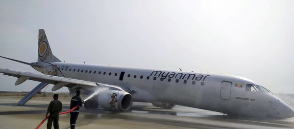 Embraer accidentado de la aerolínea estatal de Birmania - Sputnik Mundo