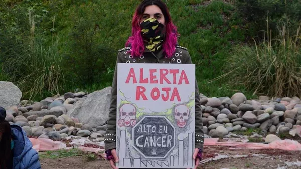 Movilización por la situación medioambiental y de salud de la población de Puchuncaví y Quintero, Chile.