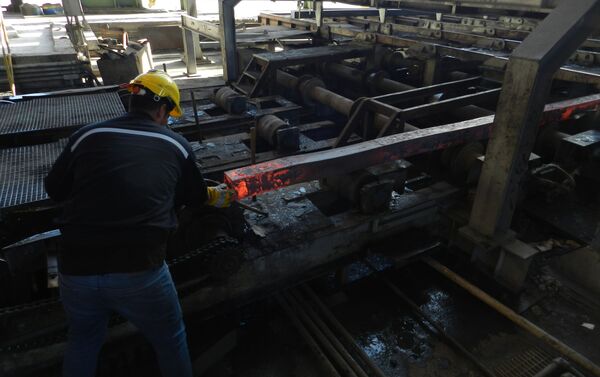 Un trabajador de la Kerman Steel Industries - Sputnik Mundo