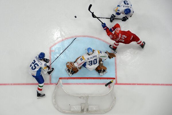 La selección rusa de hockey consigue la mayor victoria de su historia (fotos) - Sputnik Mundo