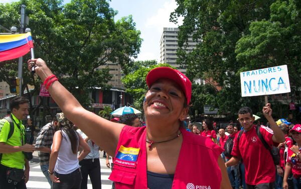 Movilización chavista en Caracas - Sputnik Mundo