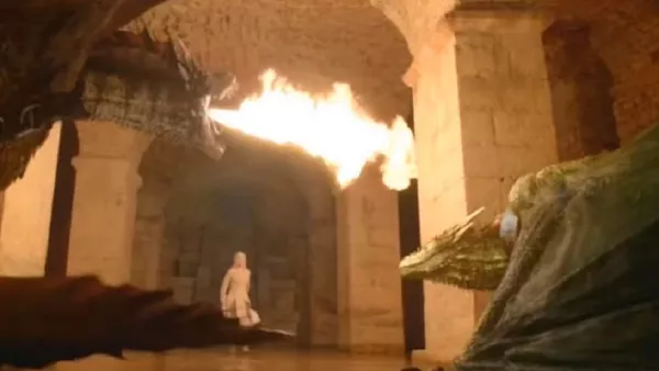 Los dragones de Daenerys Targaryen destruyen la capital de los Siete Reinos, Desembarco del Rey