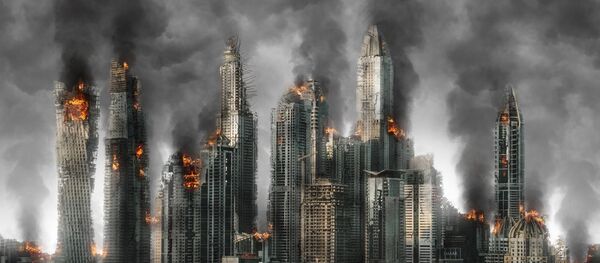 Una ciudad destruida (ilustración gráfica) Una ciudad destruida (ilustración gráfica) - Sputnik Mundo