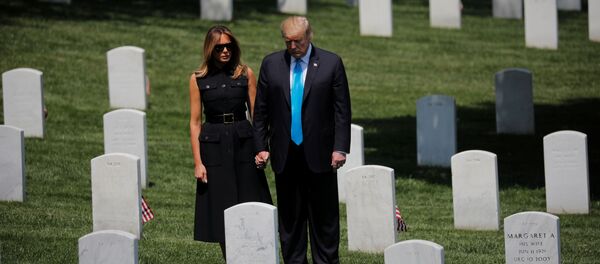 El presidente de EEUU, Donald Trump, y la primera dama, Melania Trump - Sputnik Mundo